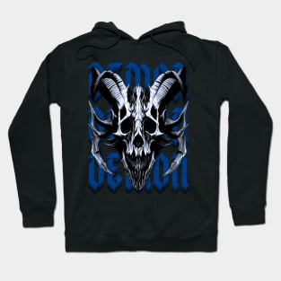 Blue Demon Skull Hoodie